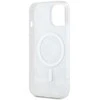 Apple iPhone 13 / 14 / 15 DKNY dėklas IML languotas monofoninis raštas ir spausdintos juostelės MagSafe (DKHMP14SHCPTSE) smėlio spalvos