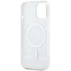 Apple iPhone 13 / 14 / 15 DKNY dėklas IML languotas monofoninis raštas ir spausdintos juostelės MagSafe (DKHMP15SHCPTSE) smėlio spalvos