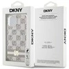 Apple iPhone 13 / 14 / 15 DKNY dėklas IML languotas monofoninis raštas ir spausdintos juostelės MagSafe (DKHMP14SHCPTSE) smėlio spalvos