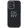 DKNY DKHCP16SSMCBSK Apple iPhone 16 6.1" dėklas telefonui juodos spalvos Liquid Silikoninis Metal Logo