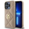 DKNY DKHCP15XPQDSLE Apple iPhone 15 Pro Max 6.7" dėklas telefonui gelsvos spalvos Quilted Stack Logo