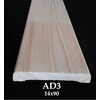 Door trim AD43. 230 cm x 9 cm x 1.4 cm. pine