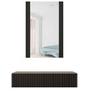 Cama Meble Tualetinis staliukas su veidrodžiu PAFOS 80x41.6x100 matinis juodas