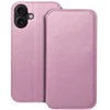 OEM atverčiamas dėklas, skirtas „iPhone 16 PLUS“ su dviem kišenėmis, šviesiai rožinis