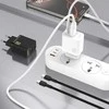 Dudao A26TCEU PD QC 25W GaN USB-A USB-C sieninis įkroviklis su USB-C laidu – baltas
