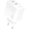 Dudao A28PEU PD 45W GaN 2xUSB-C Wall Charger - Baltas