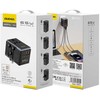 Dudao A65Pro 65W EU / US / JP / AUS / UK travel adapter 2x USB-C 2x USB-A - juodos spalvos