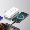 Dudao K11 Pro 20000mAh išorinė baterija su integruotais laidais – balta
