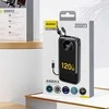 Dudao K13Pro 20000mAh Powerbank su integruotu kabeliu - juodos spalvos