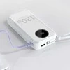 Dudao K13Pro 20000mAh Powerbank su integruotu kabeliu - baltos spalvos