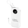 Dudao K13Pro 20000mAh Powerbank su integruotu kabeliu - baltos spalvos
