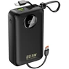 Dudao K14+ Powerbank 20000mAh 22.5W USB-C / USB-A / Built-in Lightning and USB-C Cables - Juodas