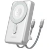 Dudao K29 10000mAh PD 20W MagSafe Powerbank with Metal Case, Stand and Built-in USB-C/ Lightning Cables - Sidabrinis