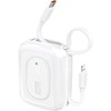 Dudao K32 22.5W 10000 mAh Powerbank with Built-in USB-C/ Lightning Cable – baltos spalvos