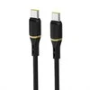 Dudao L25C USB-C laidas 1 m 60 W su minkštu silikoniniu apvadu – juodas