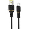 Dudao L25L 30W USB-A - Lightning kabelis su minkštu silikoniniu apvadu Lightning 1m - Juodas
