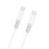 Dudao L25SC 60W USB-C - USB-C laidas su minkštu silikoniniu apvadu 2m - Baltas