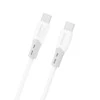 Dudao L25SC 60W USB-C - USB-C laidas su minkštu silikoniniu apvadu 1m - Baltas