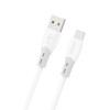 Dudao L25ST 5 A USB-A - USB-C laidas su minkštu silikoniniu apvadu 1 m - Baltas