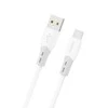 Dudao L25ST 5 A USB-A - USB-C laidas su minkštu silikoniniu apvadu 1 m - Baltas