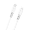 Dudao L25SX 30W USB-C - Lightning kabelis su minkštu silikoniniu apvadu 2m - Baltas