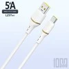 Dudao L25T USB-A - USB-C Silicone Cable 5A 1m - Baltas