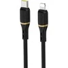 Dudao L25X USB-C - Lightning laidas 1 m 30 W su minkštu silikoniniu apvadu - juodas