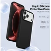 Dėklas DUX DUCIS case PIEL LIQUID SILICONE compatible with MagSafe for iPhone 18 Pro/17 Pro juodas