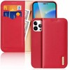 Dux Ducis LEADER LEADER piniginės dėklas HIVO, skirtas IPHONE 15 Pro raudonas