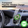 DUZZONA automobilinis laikiklis su bevieliu įkrovimu air vet suderinamas su MagSafe 15W V2 juodas