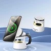 DUZZONA W23 5 viename magnetinė belaidžio įkrovimo stotis su Bluetooth garsiakalbiu