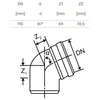 Alkūnė vidaus kanalizacijai Magnaplast Skolan, 110 mm, 87 °