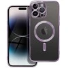 Oem Originalus iPhone 17 dėklas, suderinamas su „MagSafe“ violetine elektromagnetine plokšte.