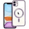 Oem Originalus „iPhone 11“ dėklas, suderinamas su „MagSafe“ violetine elektromagnetine plokšte.