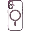 Oem Originalus iPhone 17 dėklas, suderinamas su „MagSafe“ violetine elektromagnetine plokšte.