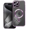 Oem Originalus „iPhone 15 PRO MAX“ dėklas, suderinamas su „MagSafe“ violetine elektromagnetine plokšte.
