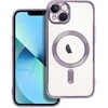 OEM dėklas, skirtas iPhone 13, Electro Mag dėklas, suderinamas su MagSafe violetine