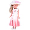 Jokomisiada Elegant Stylish Doll in Hat with Long Skirtas šviesiems plaukams Hair ZA5314