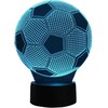 Elight ILU 3D Ilūziju LED Nakts Lampa ar Futbola Bumbu Multi-krāsu Gaisma (25x15cm) USB Darbināta