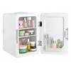 ELLE 6L baltas mini fridge with LED make-up mirror