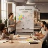 Mobili sausai valoma lenta „Ergo Office“, vertikali, balta, vienpusė, su lentyna, lentos matmenys 1190 x 790 mm, ER-305