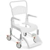 Medpunkt ETAC Clean 55 cm / 2 stabdžiai Neįgaliojo vežimėlis su tualeto funkcija Baltas