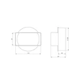 Ventiliatorius Ventiliacijos tarpmovė EUROPLAST KSD1, 110 x 55 mm, D100