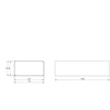 Ventiliacinis kanalas EUROPLAST, 110 x 55 x 1500 mm