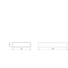 Ventiliacinis kanalas EUROPLAST, 220 x 55 x 1000 mm