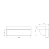 Ventiliacijos alkūnė EUROPLAST KLV25-90, 220 x 55 mm, 90°