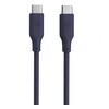 Evelatus FlexCharge III USB-C uz USB-C 60W ātrās uzlādes silikona kabelis 1.2M mėlynas