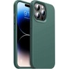 Dėklas Evelatus iPhone 14 Pro Max Premium Silikona Futlāris Mīksta Pieskāriena Tumši Zaļš