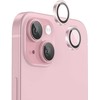 Evelatus iPhone 15 / 15 Plus Kamera Objektīva Aizsargs Armor Rožinė Metāla Rāmis