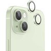 Evelatus iPhone 15 / 15 Plus Kameras Objektīva Aizsargs Armor Žalias Metāla Rāmī